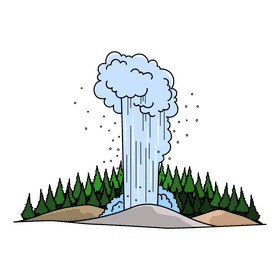 Yellowstone Old Faithful clipart
