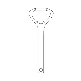 Bottle opener drawing black and white clipart