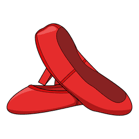 Ballet Shoes Full Sole clipart