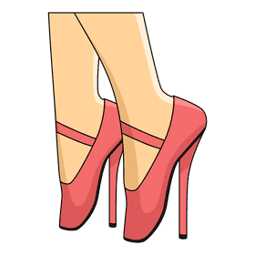 Ballet Shoes High Heels clipart