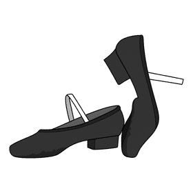 Ballet Shoes Low Heels clipart
