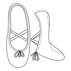 Ballet Shoes Men Shoes black and white clipart