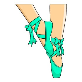 Ballet Shoes Ribbon Strap clipart