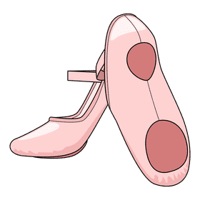 Ballet Shoes Split Sole clipart