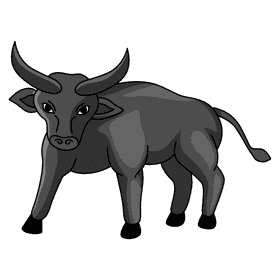 Bull black clipart