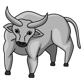 Bull muscled clipart