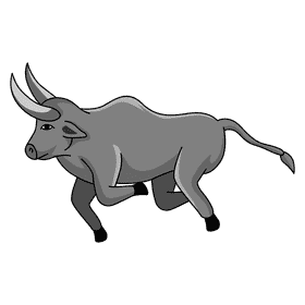 Bull runaway clipart