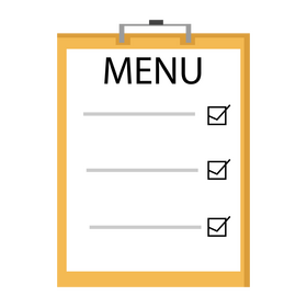 Menu list clipart