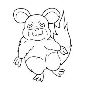 Chinchilla black and white clipart