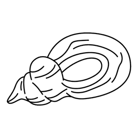 Calm dog head triton black and white clipart