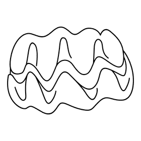 Clam giant clam black and white clipart