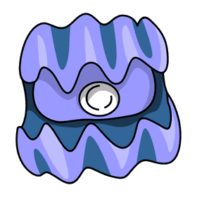 Clam giant clam pearl clipart