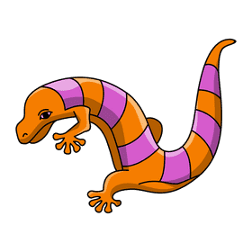 Gecko striped clipart