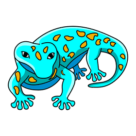 Gecko yellow spotted clipart