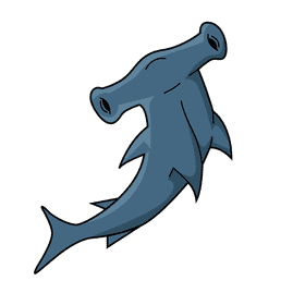 Hammerhead shark clipart