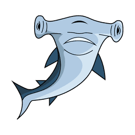 Hammerhead shark clipart