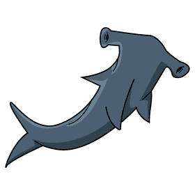 Hammerhead shark clipart