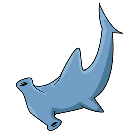 Hammerhead shark clipart