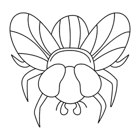 Housefly bluebottle black and white clipart