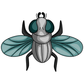 Housefly fly up clipart