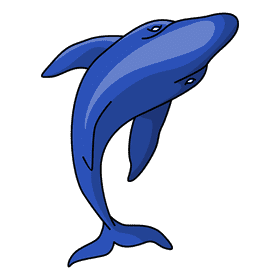 Humpback whale breach clipart