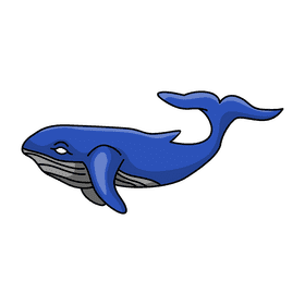 Humpback whale dive under clipart
