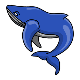 Humpback whale turn clipart