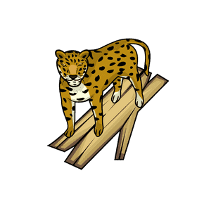 Leopard In Tree clipart