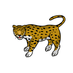 Leopard Move clipart