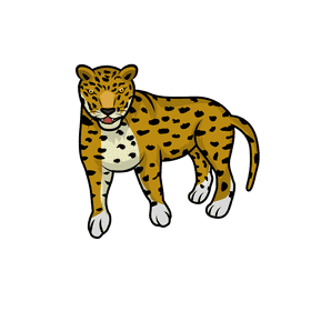 Leopard Stand clipart
