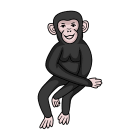 Chimpanzee clipart
