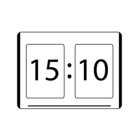 American football scoreboard black and white clipart