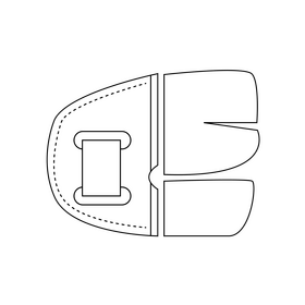 Archery gloves black and white clipart