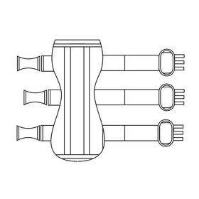 Archery arm guard black and white clipart