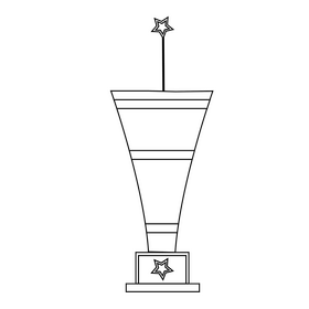 Archery trophy black and white clipart