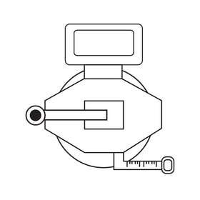 Roll meter black and white clipart