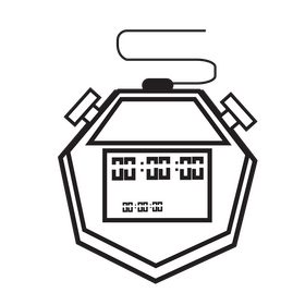 Stopwatch black and white clipart