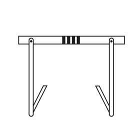 Hurdle black and white clipart