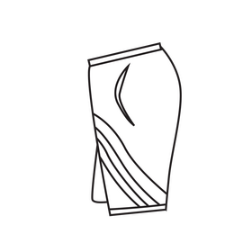 Badminton pants black and white clipart