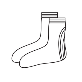 Socks drawing black and white clipart free download