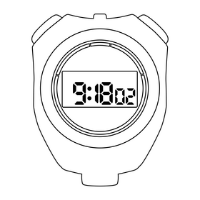 Stopwatch black and white clipart
