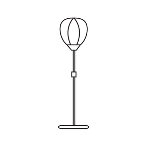 Punching ball black and white clipart