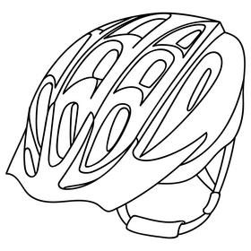 Cycling helmet black and white clipart