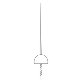 Fencing sword black and white clipart