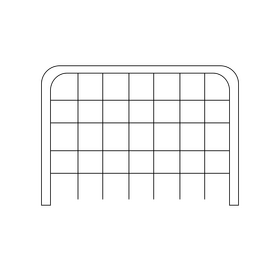 Field hocket goal post black and white clipart