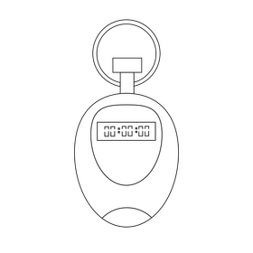 Stopwatch black and white clipart