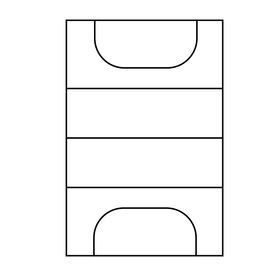 Field hockey field black and white clipart