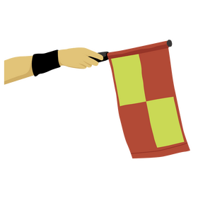 Football soccer offside flag clipart