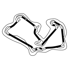 Formula 1 circuit black and white clipart
