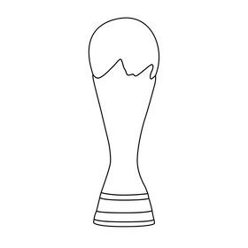 Fifa world cup trophy black and white clipart